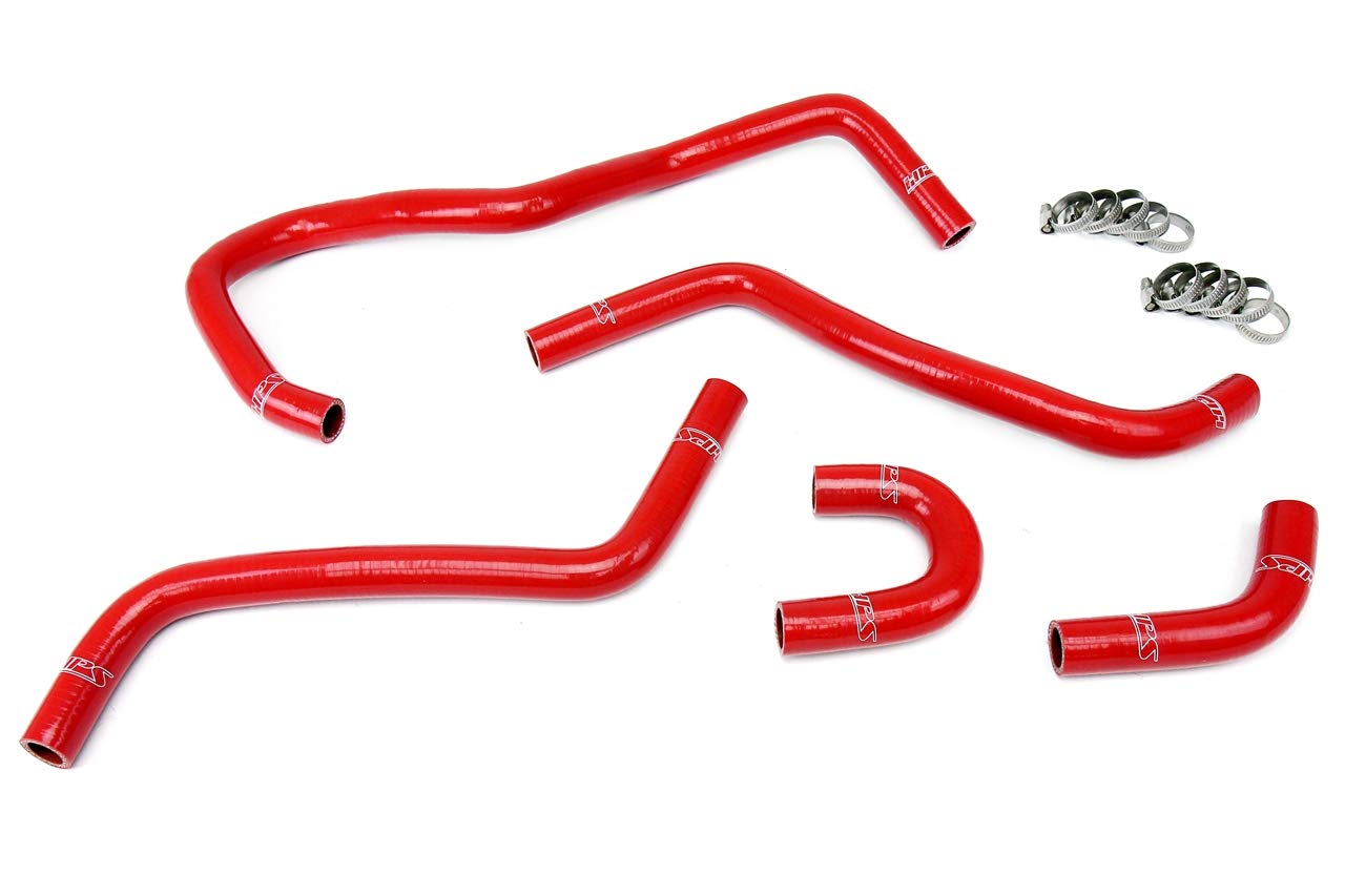 Red HPS 57-1345-RED Silicone Radiator Coolant Hose Kit
