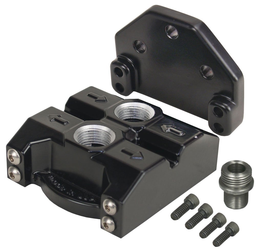 Derale Premium Series 35708 Remote Filter Mount , Black