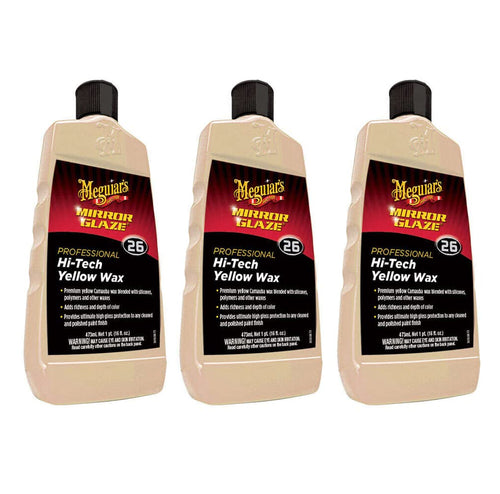 Hi-Tech Meguiar'S Yellow Wax (No. 26) Mirror Glaze 16 Fl. Oz. Yellow