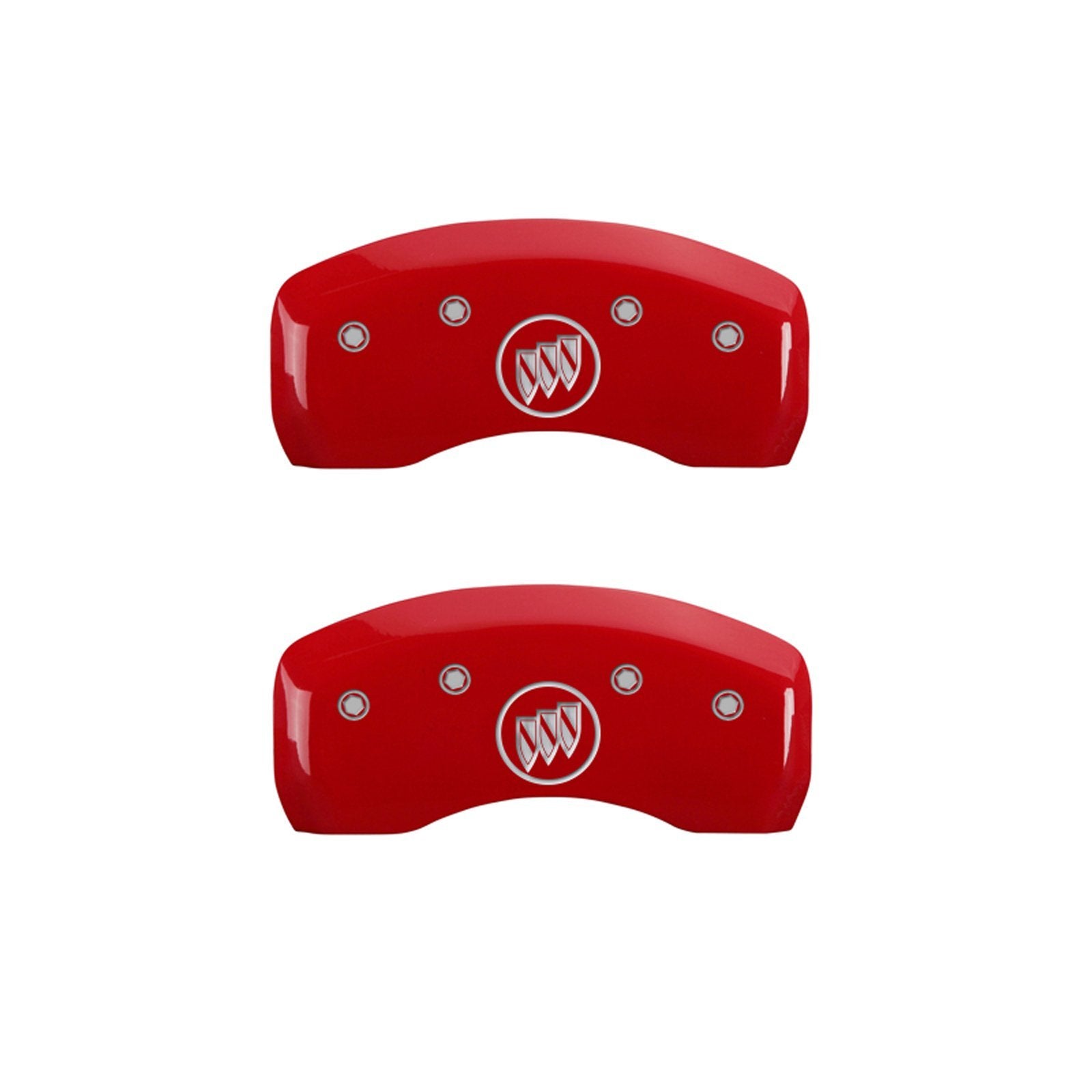 Caliper Covers MGP 49001SBSHRD with Red Powder Coat Finish, (Set of 4)