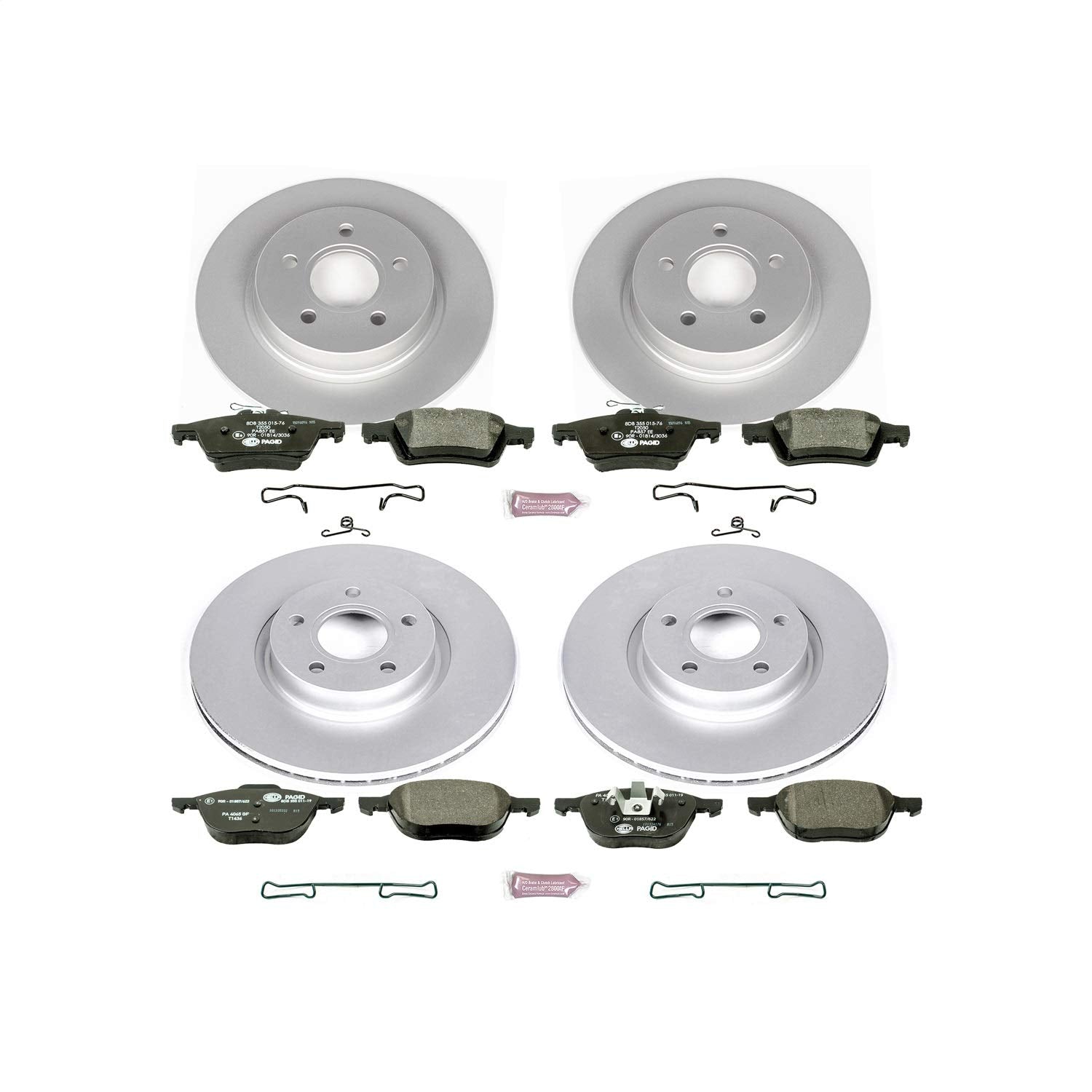 Power Stop ESK4051 Euro-Stop Brake Kit Front and Rear For Volvo C30 2008-2013, Volvo C70 2006-2013, Volvo S40 2006-2011, Volvo V50 2006-2011 [Model Specific]