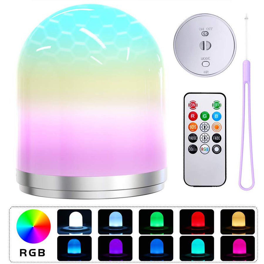 LED Night Light CfoPiryx, Portable Adjustable USB Charging 7 Colors Night Light for Kids, Bedroom Sleeping