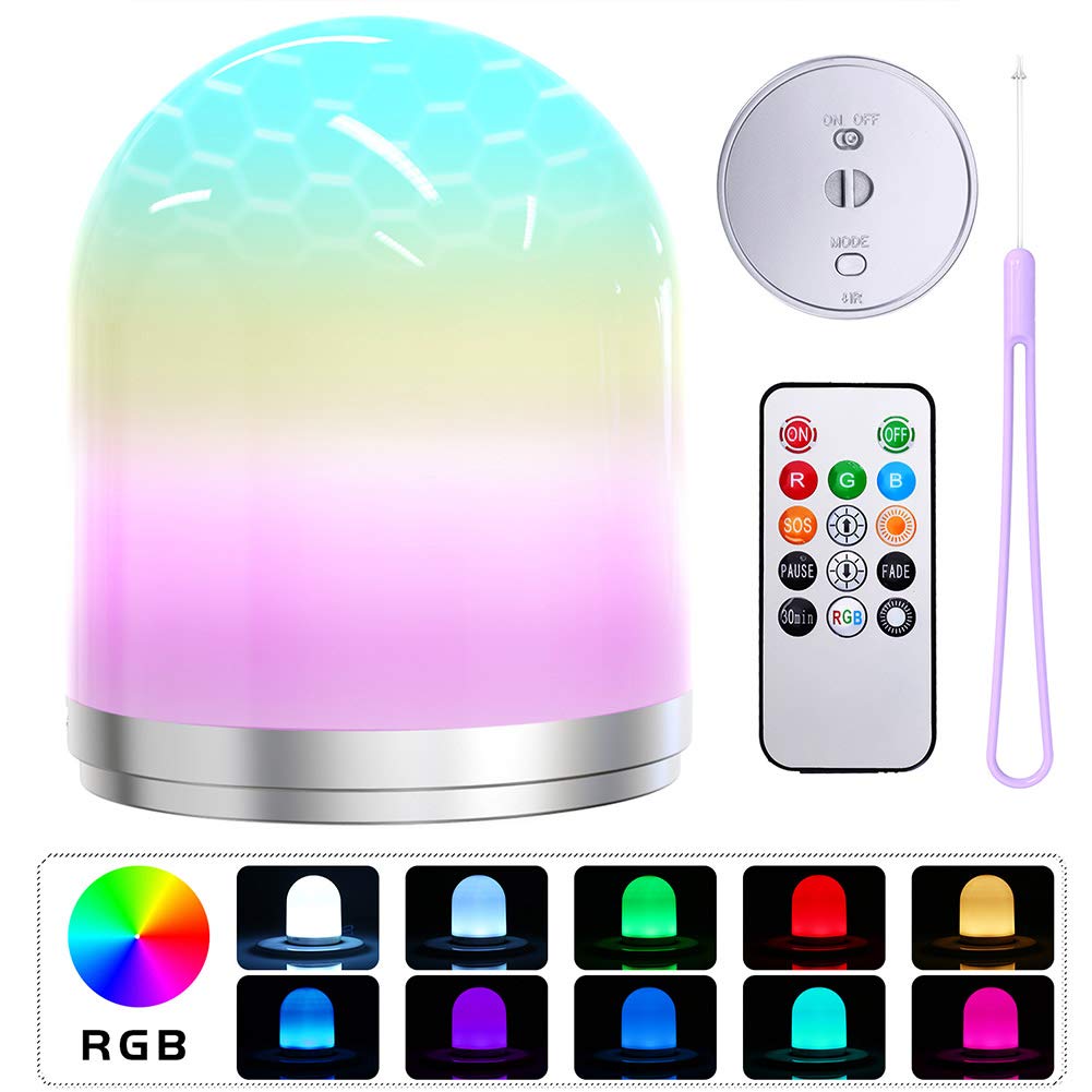 LED Night Light CfoPiryx, Portable Adjustable USB Charging 7 Colors Night Light for Kids, Bedroom Sleeping