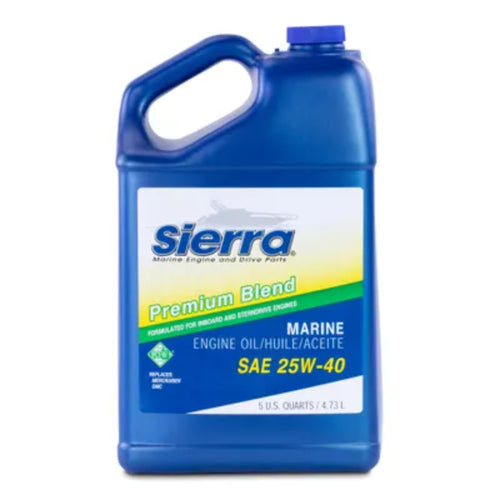 18-9400-4 Sierra International 25W-40 FC-W 4-Stroke Marine Stern Drive Oil - 5 Quart