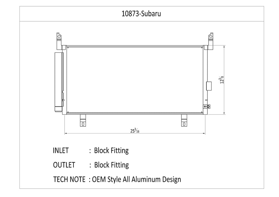 CSF 10873: Radiators, Subaru Legacy 2.5L 2019-2015; Subaru Legacy 3.6L 2019-2015; Subaru Outback 2.5L 2019-2015; Subaru Outback 3.6L 2019-2015