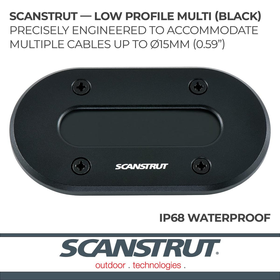 Low Profile DS-LP-Multi-BLK Cable Seal, Anodised Aluminium - Black
