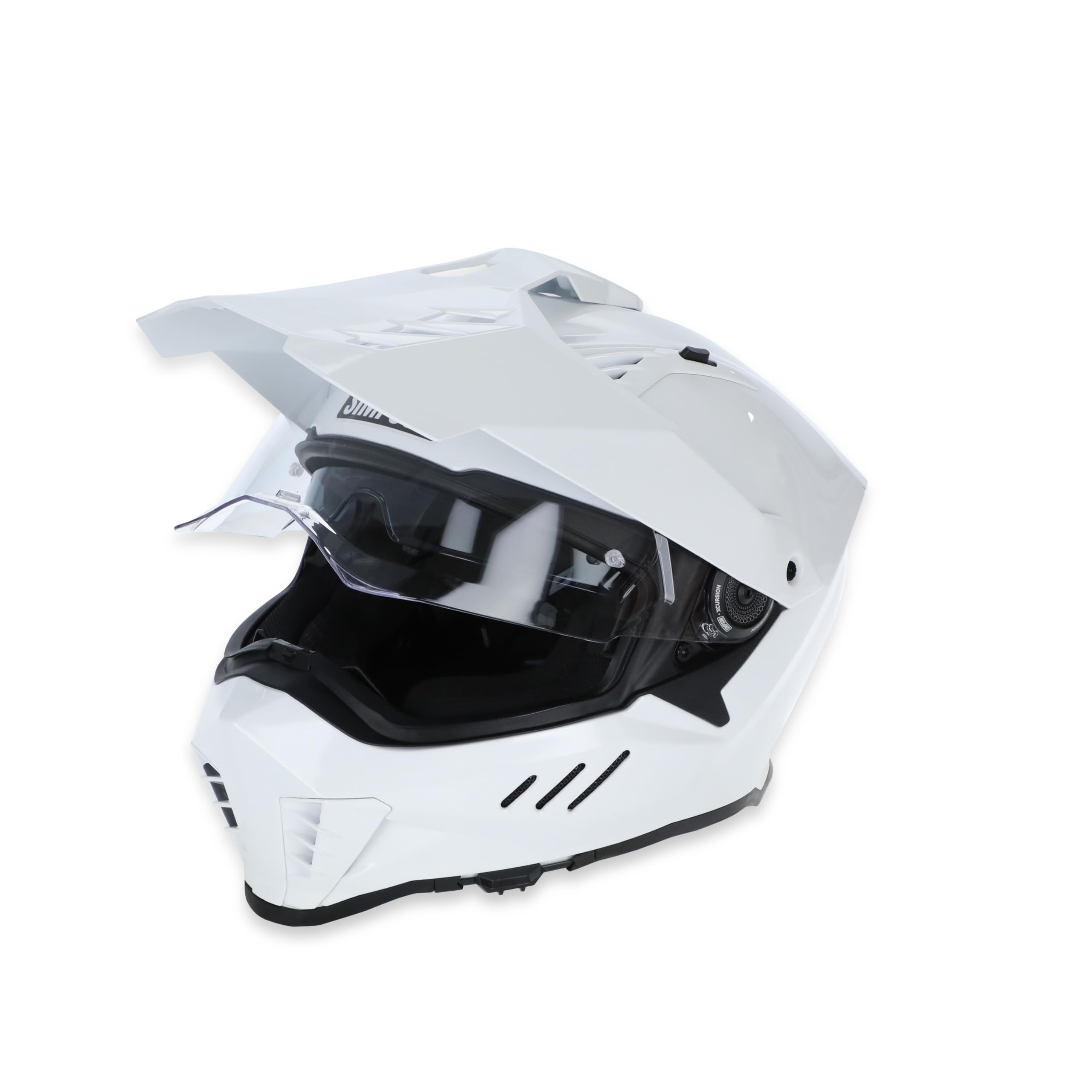 Simpson Bandit Xcursion Motorcycle Helmet - White - Medium | Off Road Dirt Bike UTV Motocross ATV | Full Face | Removable Peak | Clear Pinlock Anti-Fog Visor Shield | DOT ECE Certified (XB1MD)