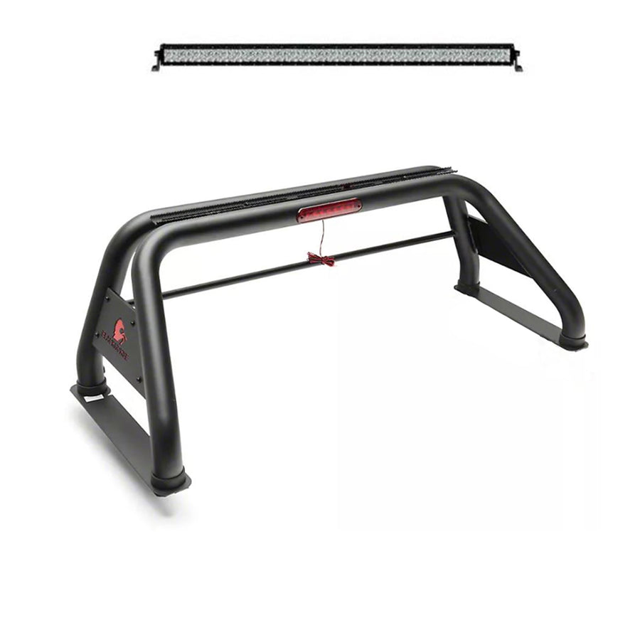Classic Black Horse Roll Bar Includes 1 40in LED Light Bar Compatible with 19-24 Ram 1500 Excludes Classic models-RB002BK-KIT