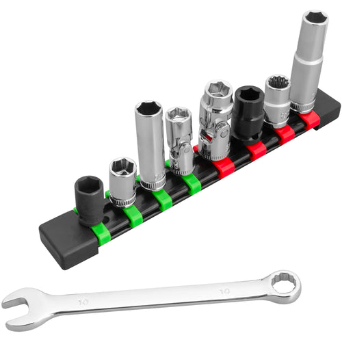 10mm Performance Tool W39001 Socket & Wrench Set - Impact, U-Joint, Deep and Shallow Well, Combination Wrench, Chrome Vanadium Alloy Steel