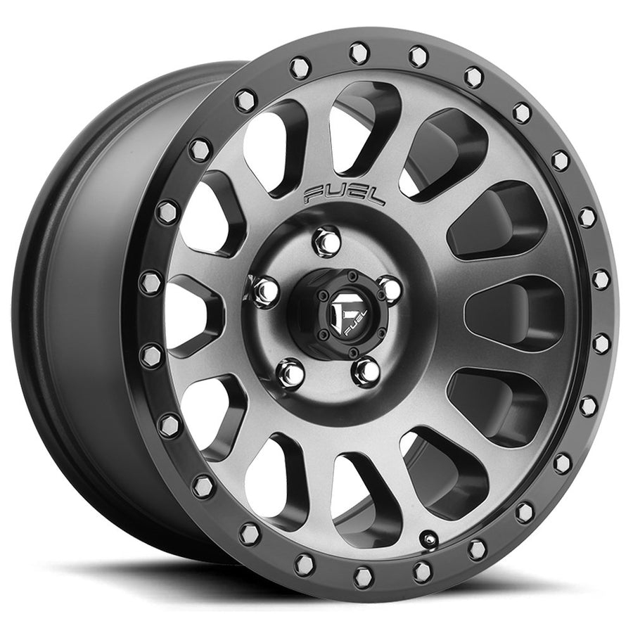 17x9 D601 VECTOR, Bolt Pattern: 6x5.5/, Offset: -12, MATTE GUN METAL BLACK BEAD RING, set of 1