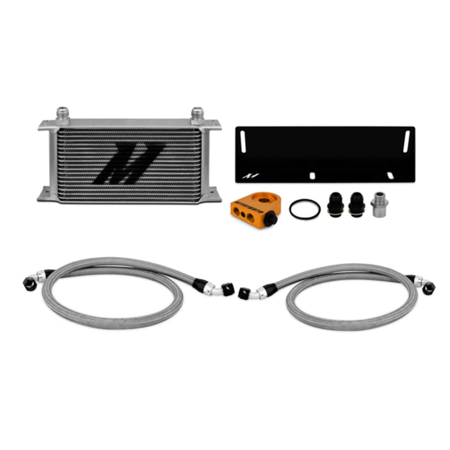 Mishimoto Oil Cooler Kit MMOC-MUS-79T Thermostatic Fits Ford Mustang 5.0 1979-1993 Silver