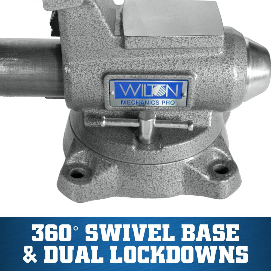 Wilton Pro Mechanics Bench Vise, 4-1/2" Jaw Width, 4" Jaw Opening, 3-1/2" Throat (Model 845M)