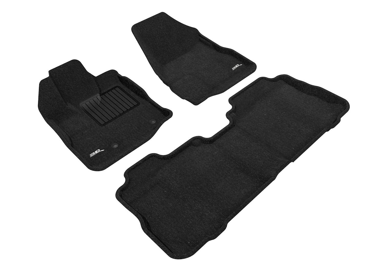 3D MAXpider Custom Fit All-Weather Carpeted Floor Mats for 2010-2017 Chevrolet Equinox Elegant Series (1ST & 2ND Row)