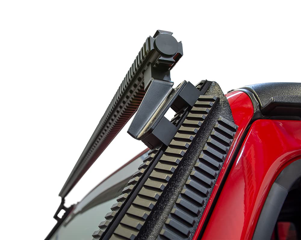 D-JL-190053-RF | DV8 Offroad Roof Mount for DV8 Offroad D-JL-190052-PIL | PIC Rail Accessory System | Multiple Mounting Positions Along Slotted Rail