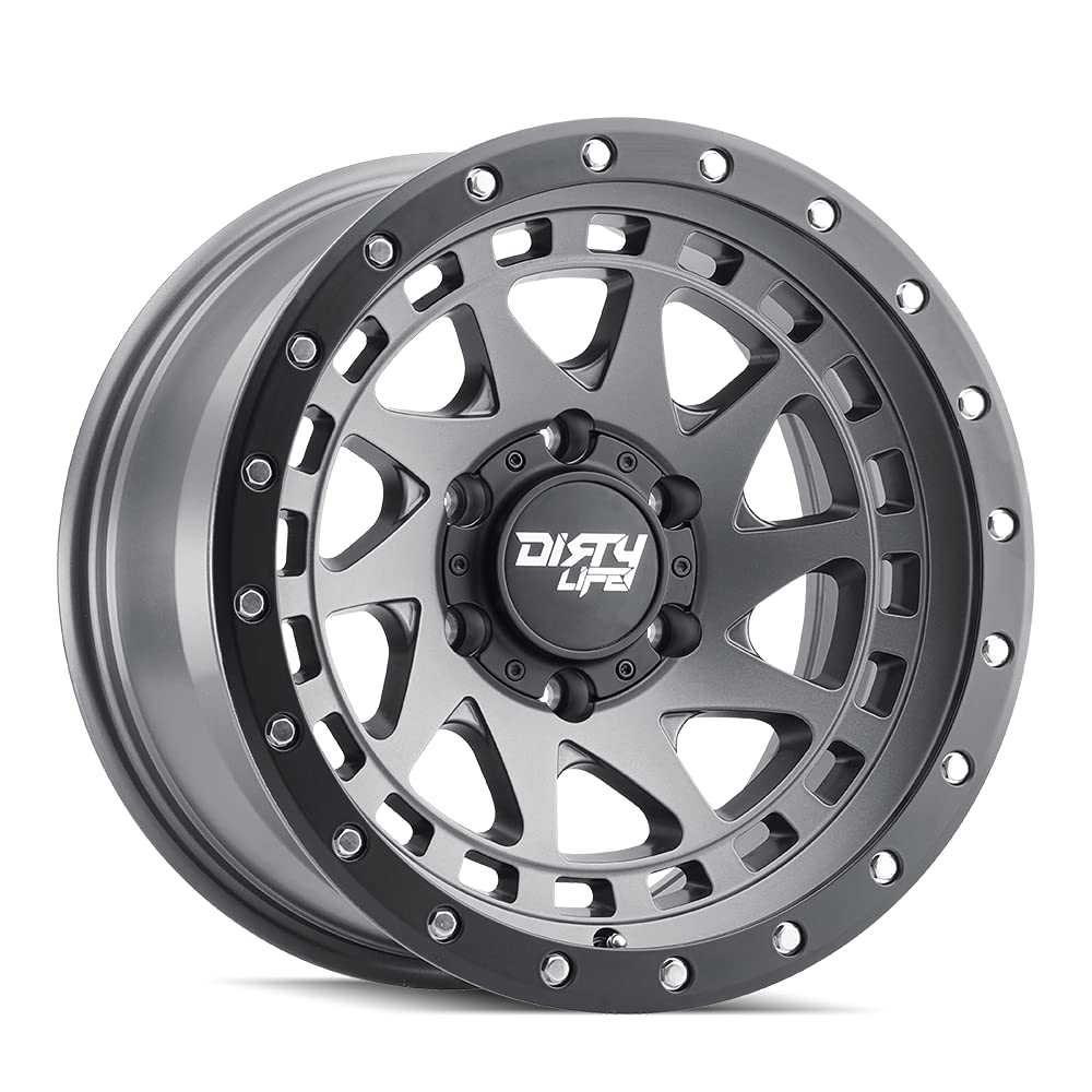 17x9 ENIGMA PRO, Bolt Pattern: 5x5/, Offset: -12, SATIN GRAPHITE W/SIMULATED RING, set of 1