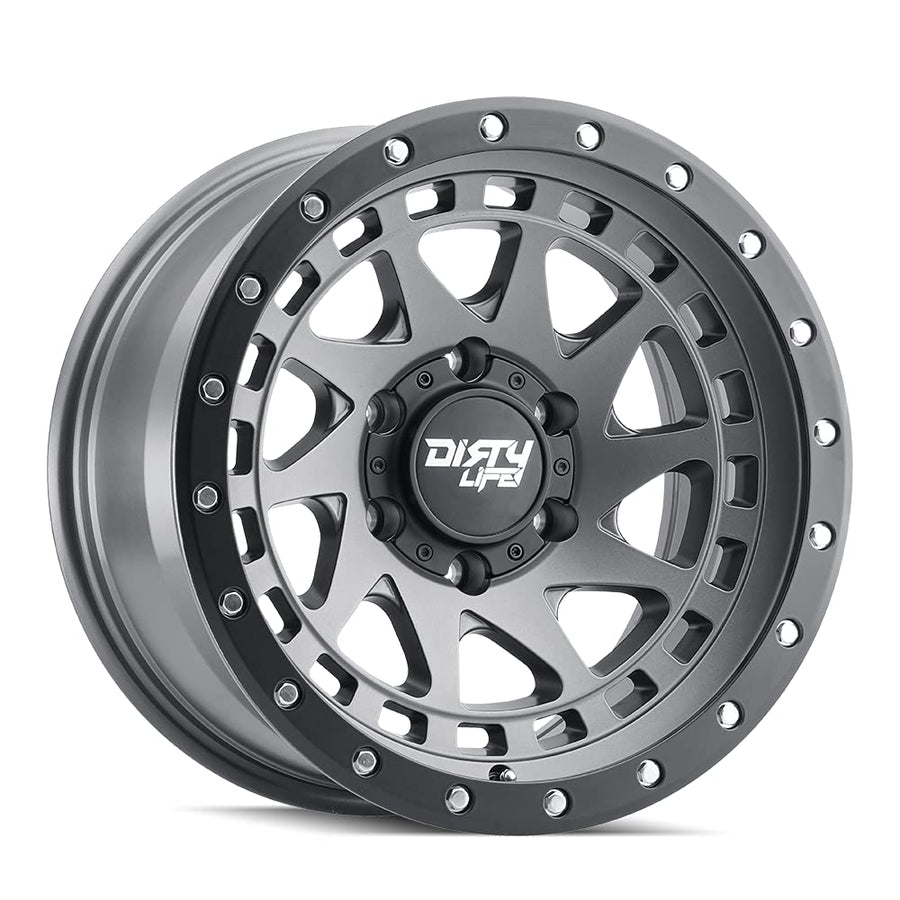 17x9 ENIGMA PRO, Bolt Pattern: 5x5/, Offset: -12, SATIN GRAPHITE W/SIMULATED RING, set of 1