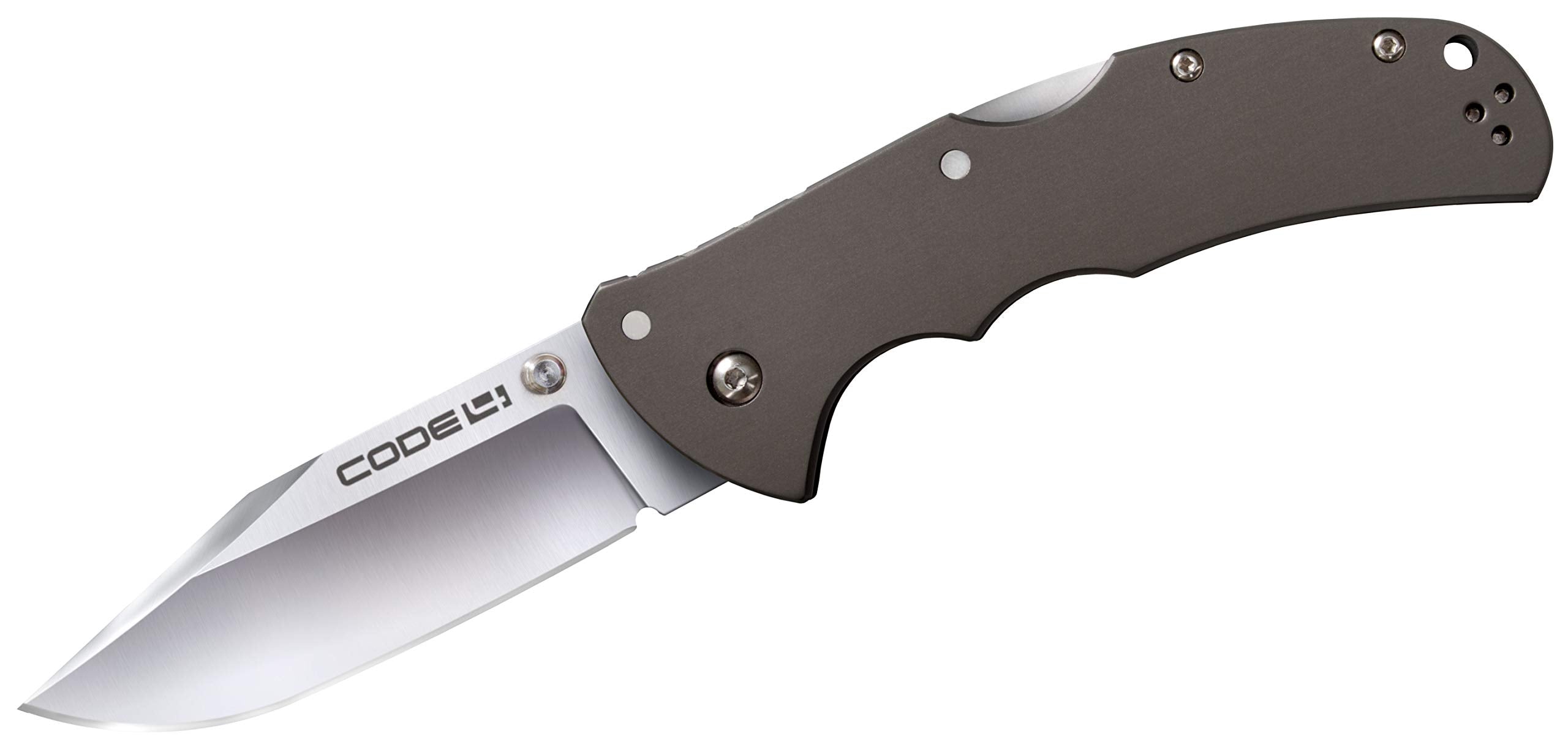 Cold Steel 3.5" Code 4 S35VN Razor-Sharp Clip Point Blade 5" 6061 Aluminum Handle Folding Knife w/Tri-Ad Lock, Boxed
