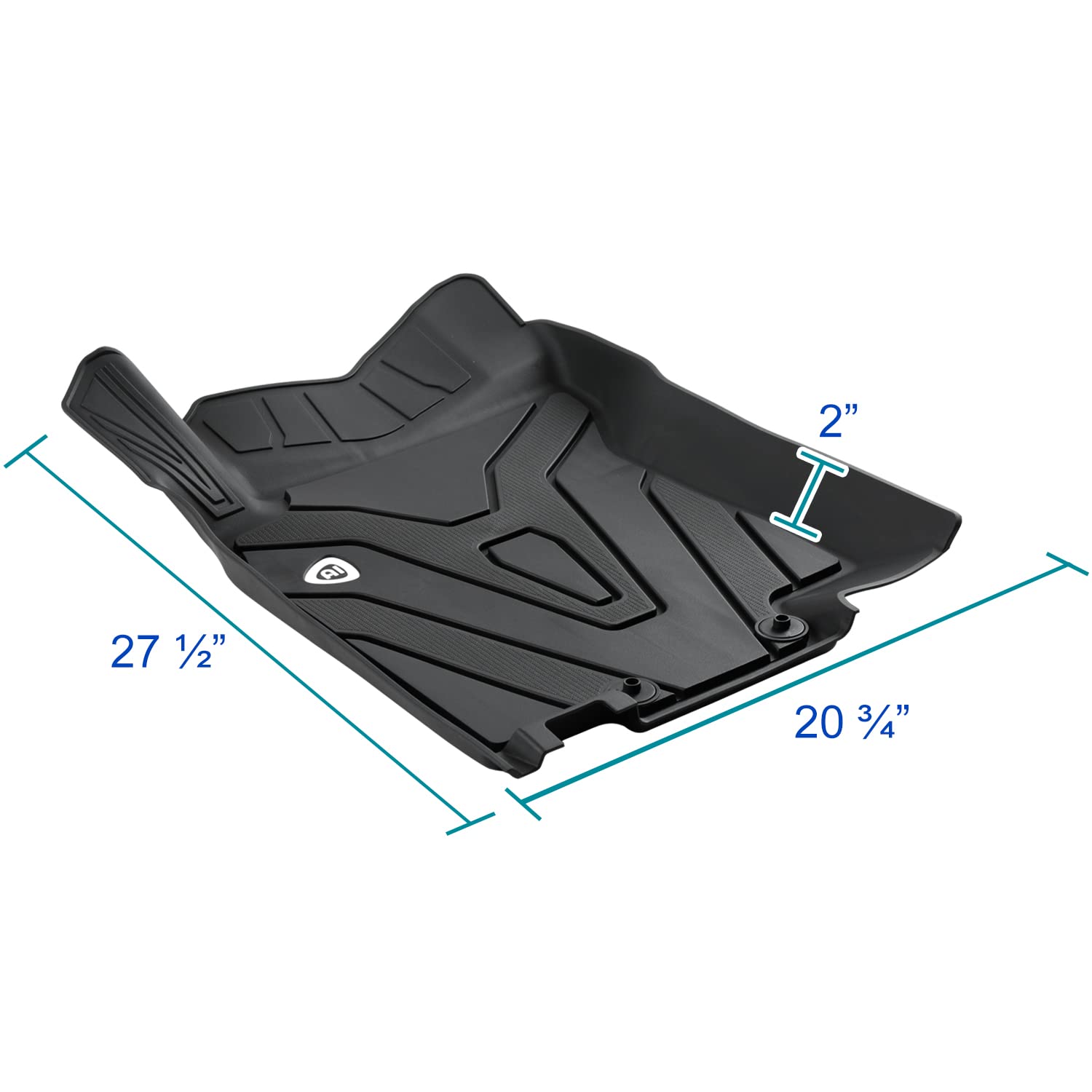 All-Weather Spec-D Tuning Black Injection-Molded TPE Front + Rear Floor Mats Compatible with 2014-2020 Nissan Rogue, 3PC