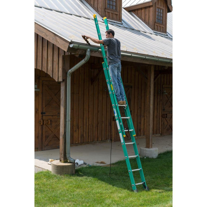 20-Foot Werner D5920-2 Extension-ladders, Green
