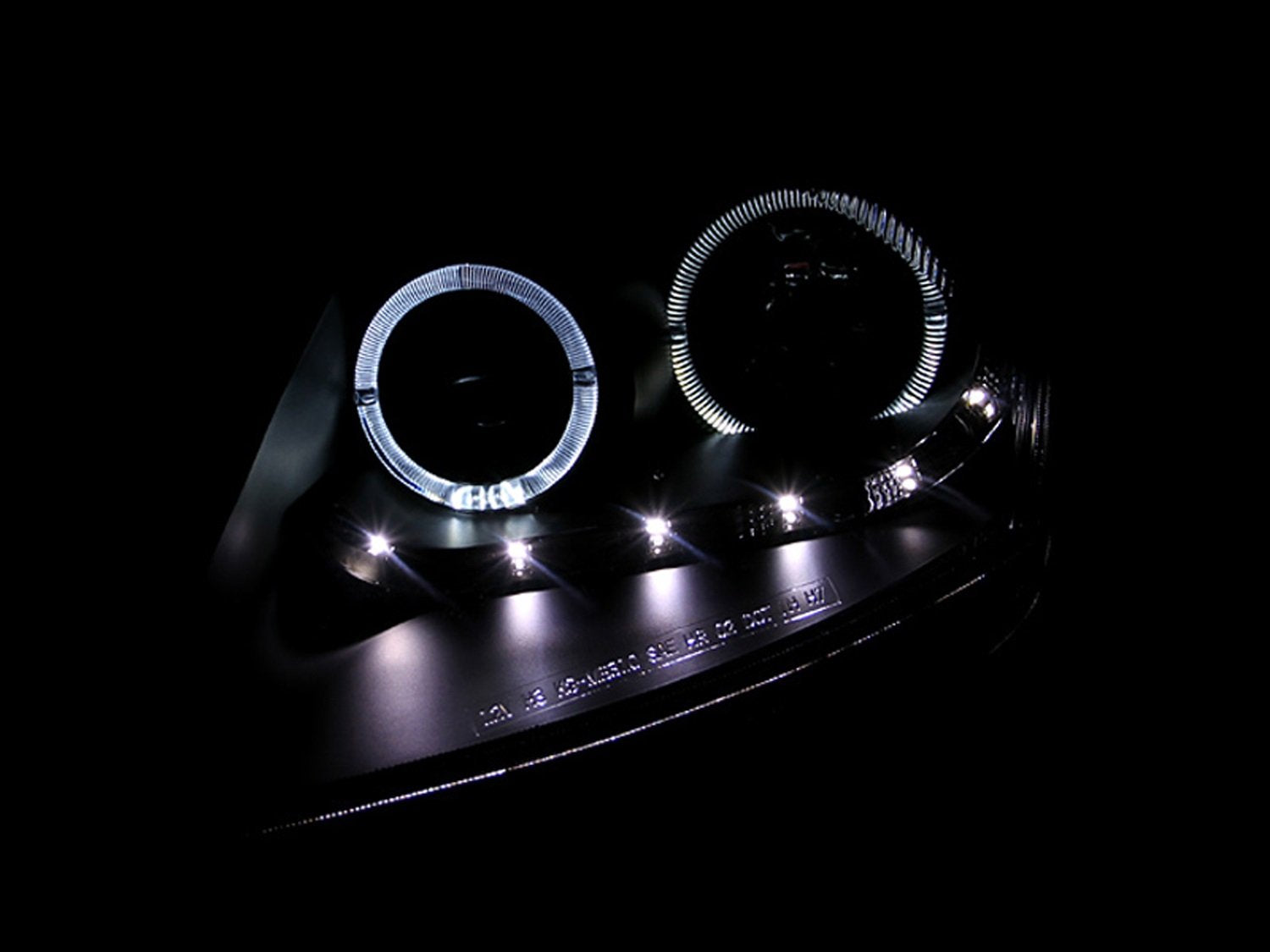 Black/Clear AnzoUSA Halogen Projector Headlight for Mitsubishi Eclipse