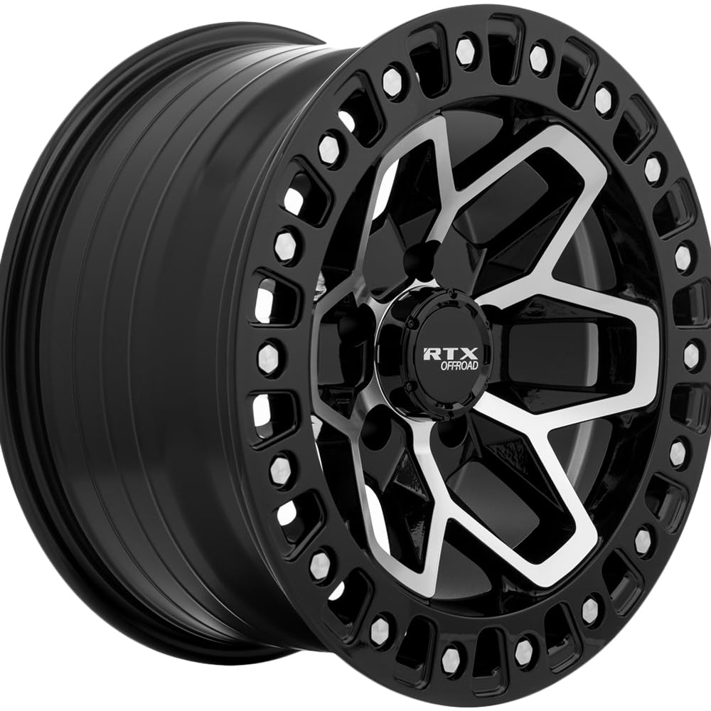 Custom RTX Wheel - 18x9, 0 Offset, 5x127 Bolt Pattern, 71.5mm Hub - Black with Machined Face Rim