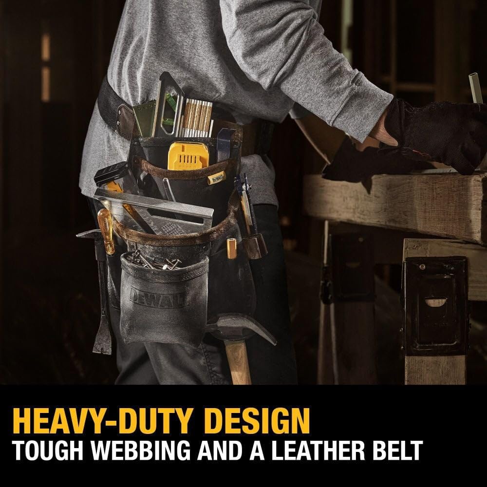 Leather DEWALT Pouch W/Belt