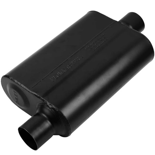 Flowmaster Super 44 Muffler Series – 2.50” - Offset In/Center Out – Aggressive Sound – 16 Gauge Aluminized Steel - For Classic & Late Muscle Cars, Street Rods, Trucks, SUVs (942546)