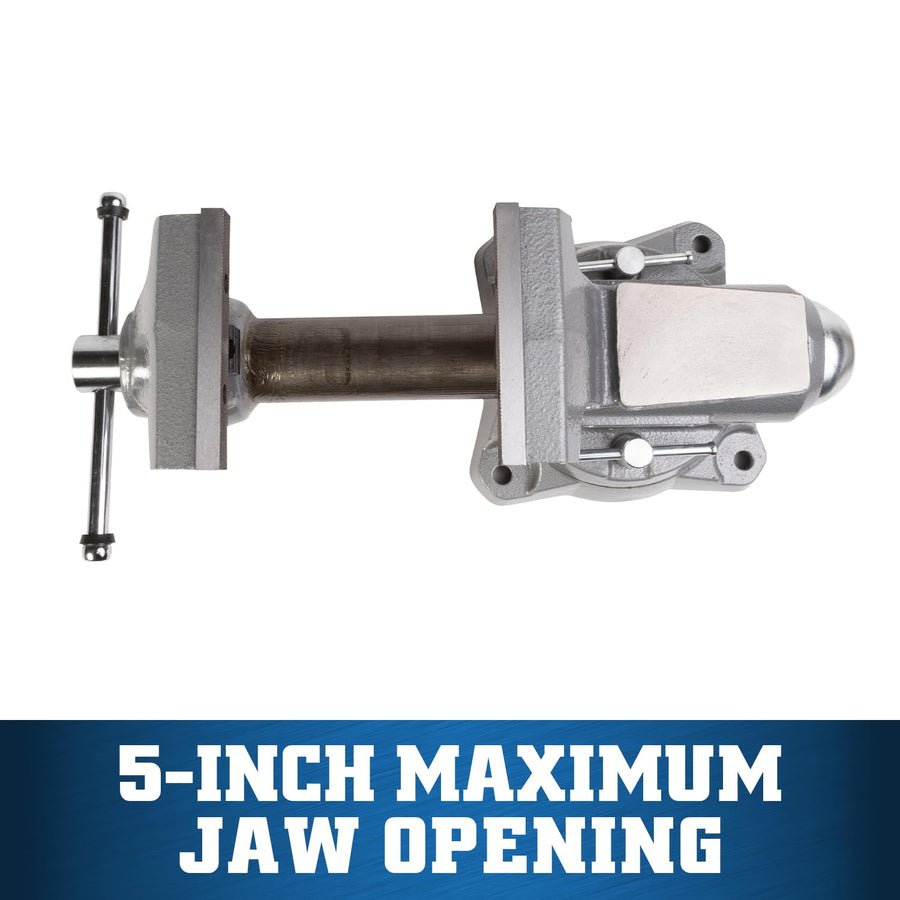 Wilton Pro Mechanics Bench Vise, 5-1/2" Jaw Width, 5" Jaw Opening, 3-5/8" Throat (Model 855M)