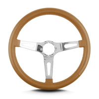Teardrop Lecarra 63816 3 Spoke 14" Polished Standard Grip Chestnut