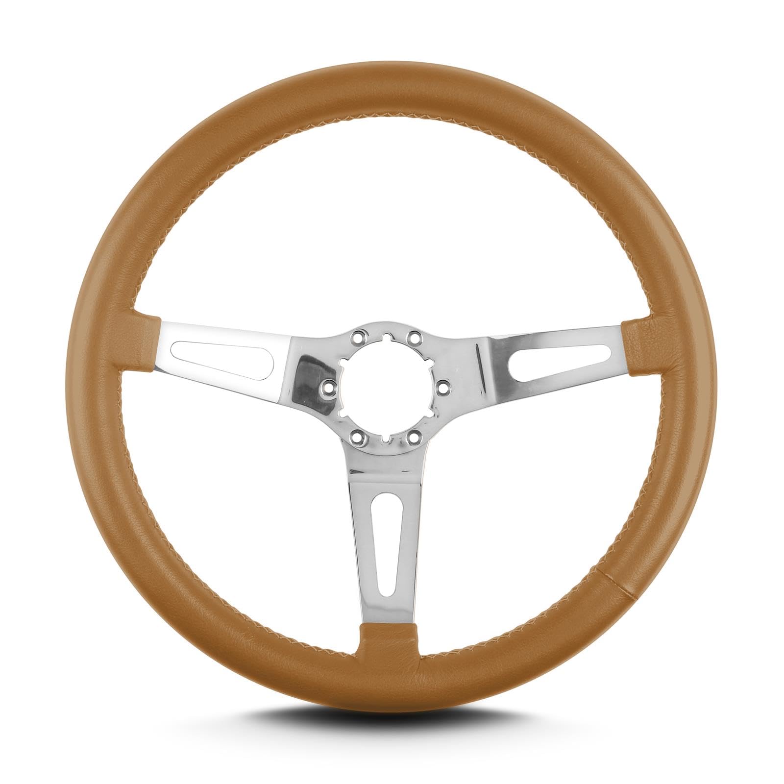 Teardrop Lecarra 63816 3 Spoke 14" Polished Standard Grip Chestnut