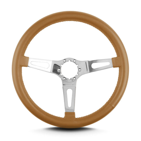 Teardrop Lecarra 63816 3 Spoke 14" Polished Standard Grip Chestnut