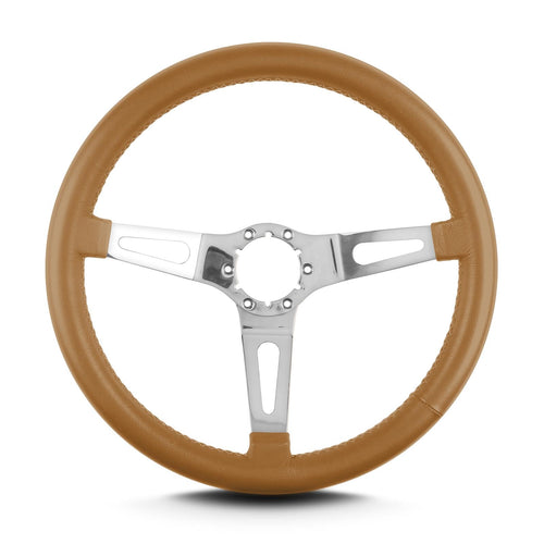Teardrop Lecarra 63816 3 Spoke 14" Polished Standard Grip Chestnut