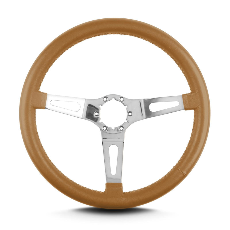 Teardrop Lecarra 63816 3 Spoke 14" Polished Standard Grip Chestnut