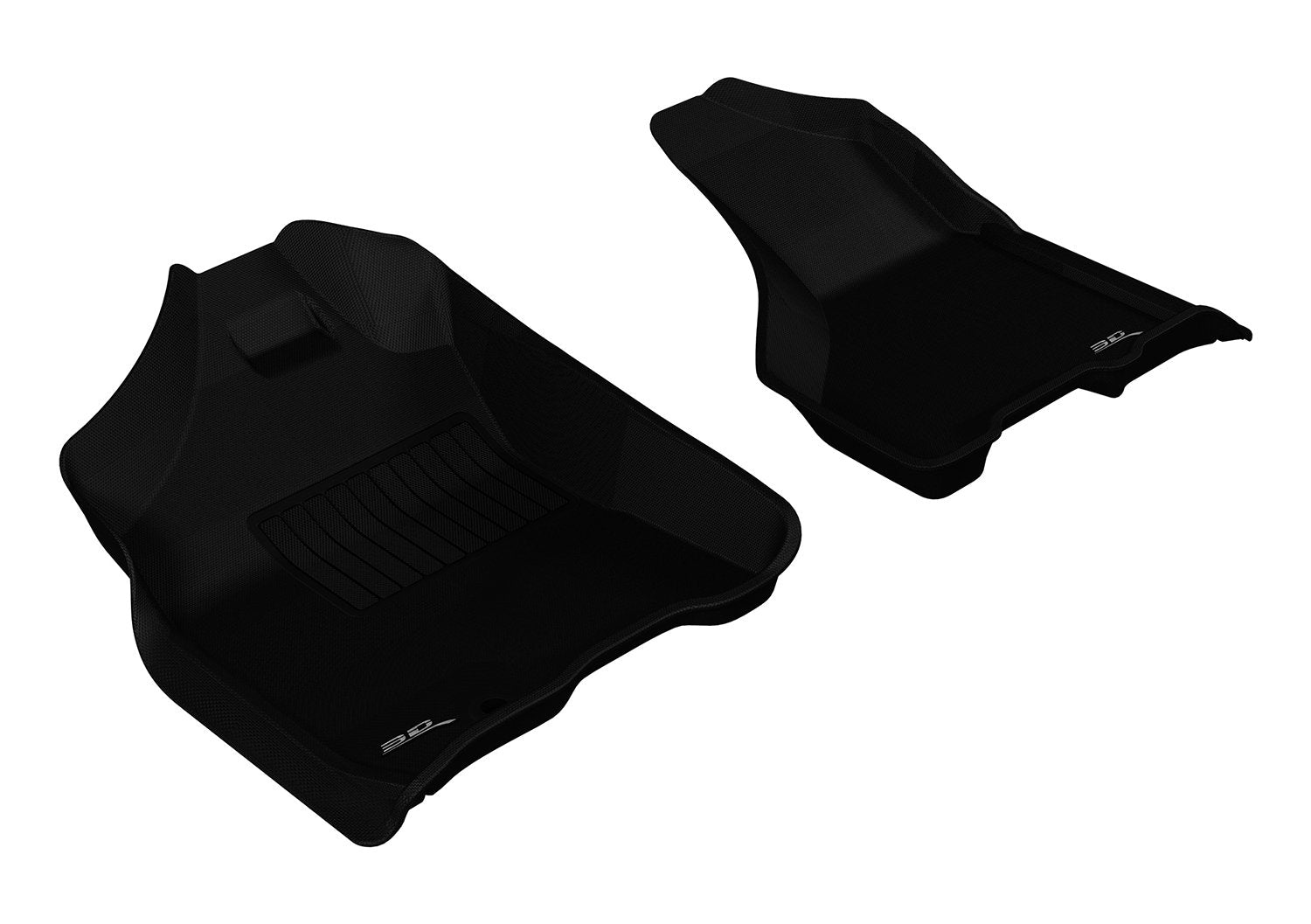 3D MAXpider Custom Fit Front Row All-Weather Floor Mat for Select Dodge RAM 1500 Models - Kagu Rubber (Black)