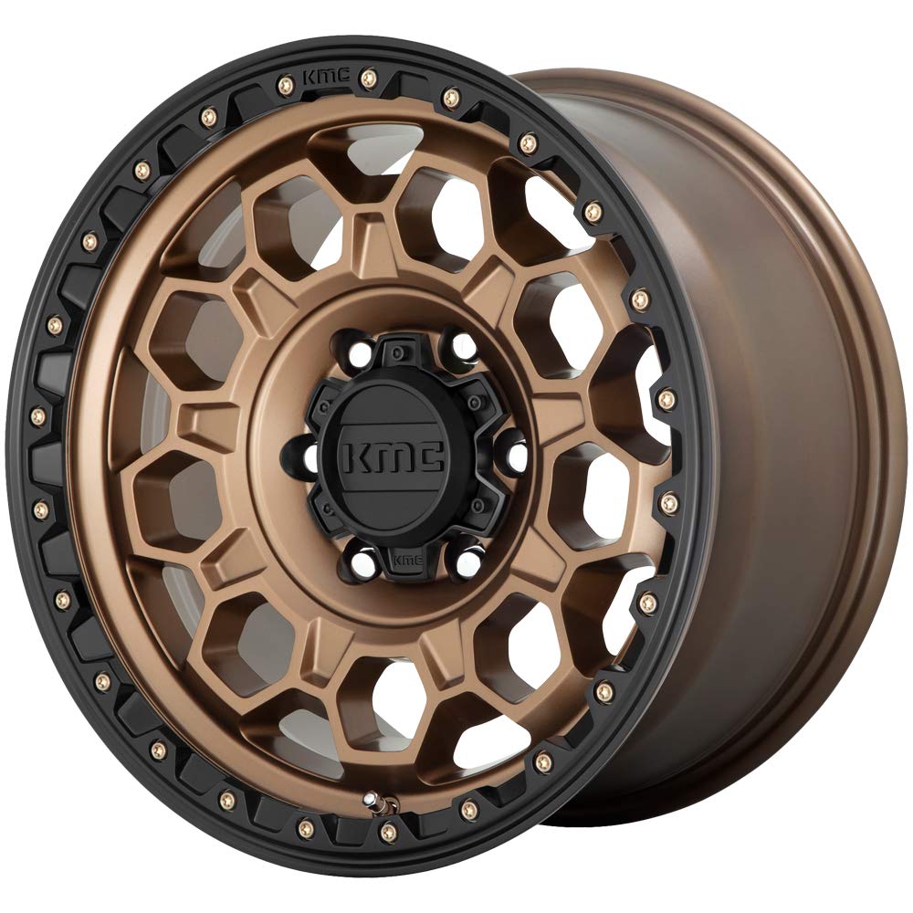 KMC Wheels Matte Bronze KM545 with Black Lip Wheel Aluminum (17 x 9. inches /6 x 135 mm, 18 mm Offset)