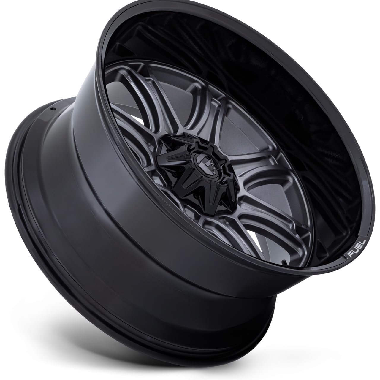 DARKSTAR FUEL OFF-ROAD 20X9 8X170 5.04 1mm MATTE GUNMETAL WITH BLACK LIP - FC853AB20908701