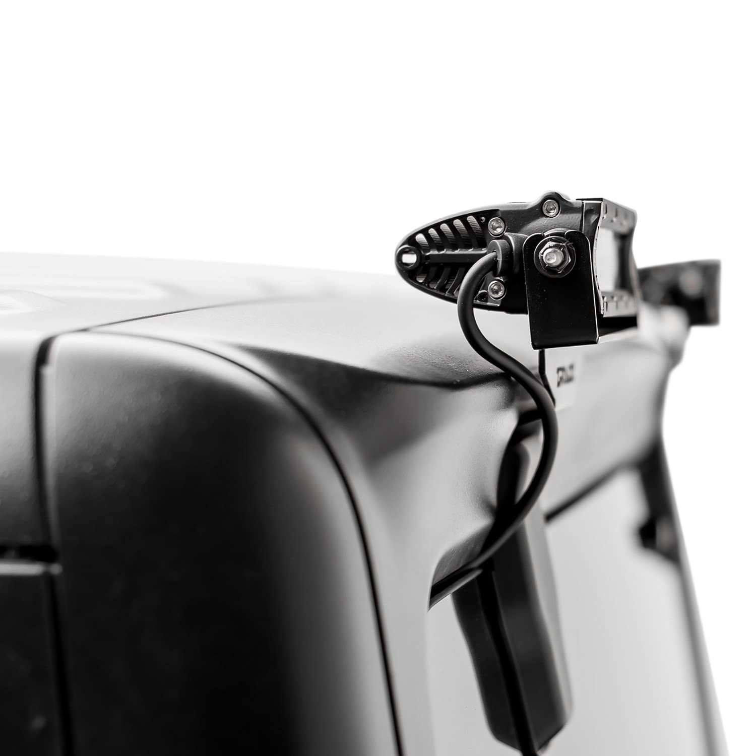 ZROADZ LED Bracket Rear Window - Compatible w/ 2018 - 2022 Jeep JL - to Mount (2) 6 Inch LED Lights - Mild Steel Gloss Black Finish - Bolt-On Easy Installation - PN #Z394941