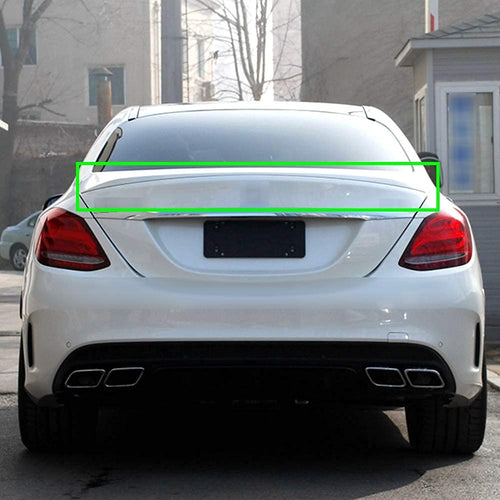ABS-bakspoiler Helix Racing för Mercedes Benz W205 klass C180 C200L C63 2016-2018 2017, bakre baklucka vindruta ving, bilstylingtillbehör, 1 st/Set(Vitt)(Vitt)