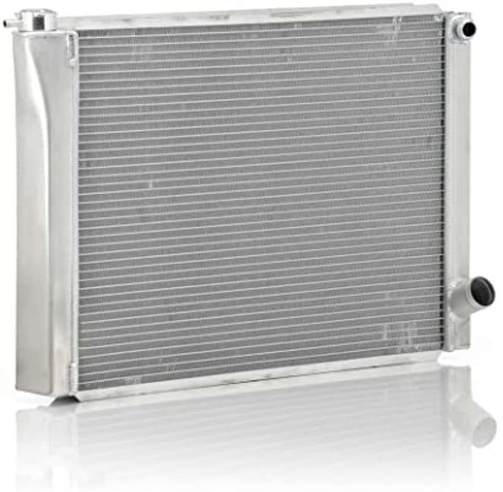 Be Cool 16AN 35028 Dual Pass Inlet Circle Track Radiator (Dual 1" Core)