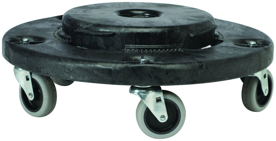 Rubbermaid 20 Gal, 32 Gal, 44 Gal, 55 Gal Plastic Black Refuse Container Dolly