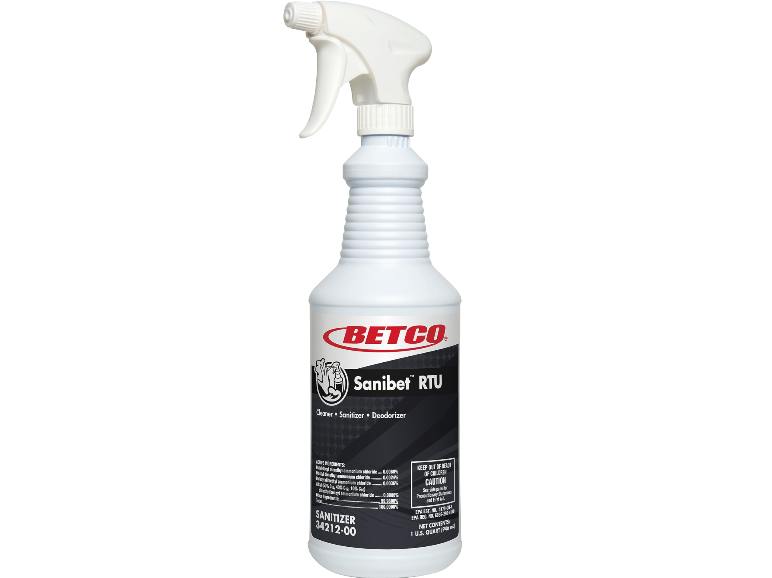Sanibet RTU Betco Sanitizer and Surface Cleaner, 32 Oz.