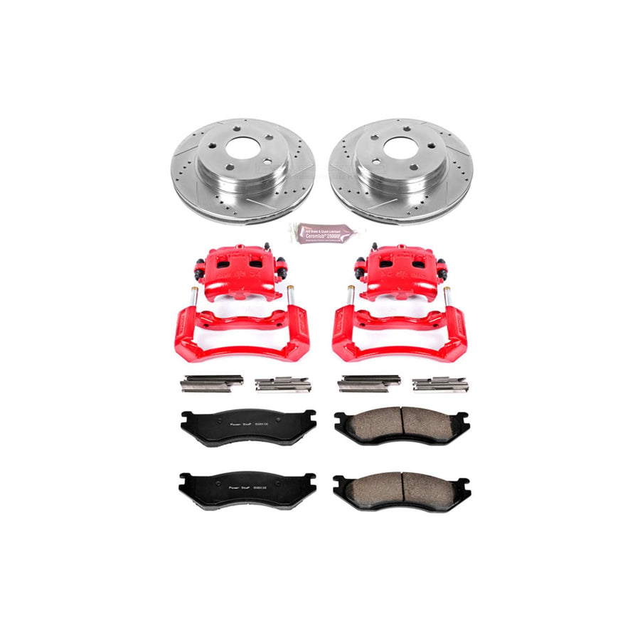 1-Click Performance Brake Kit Power Stop (KC2167) with Calipers For Dodge Ram 1500 2003-2005 [Model Specific]