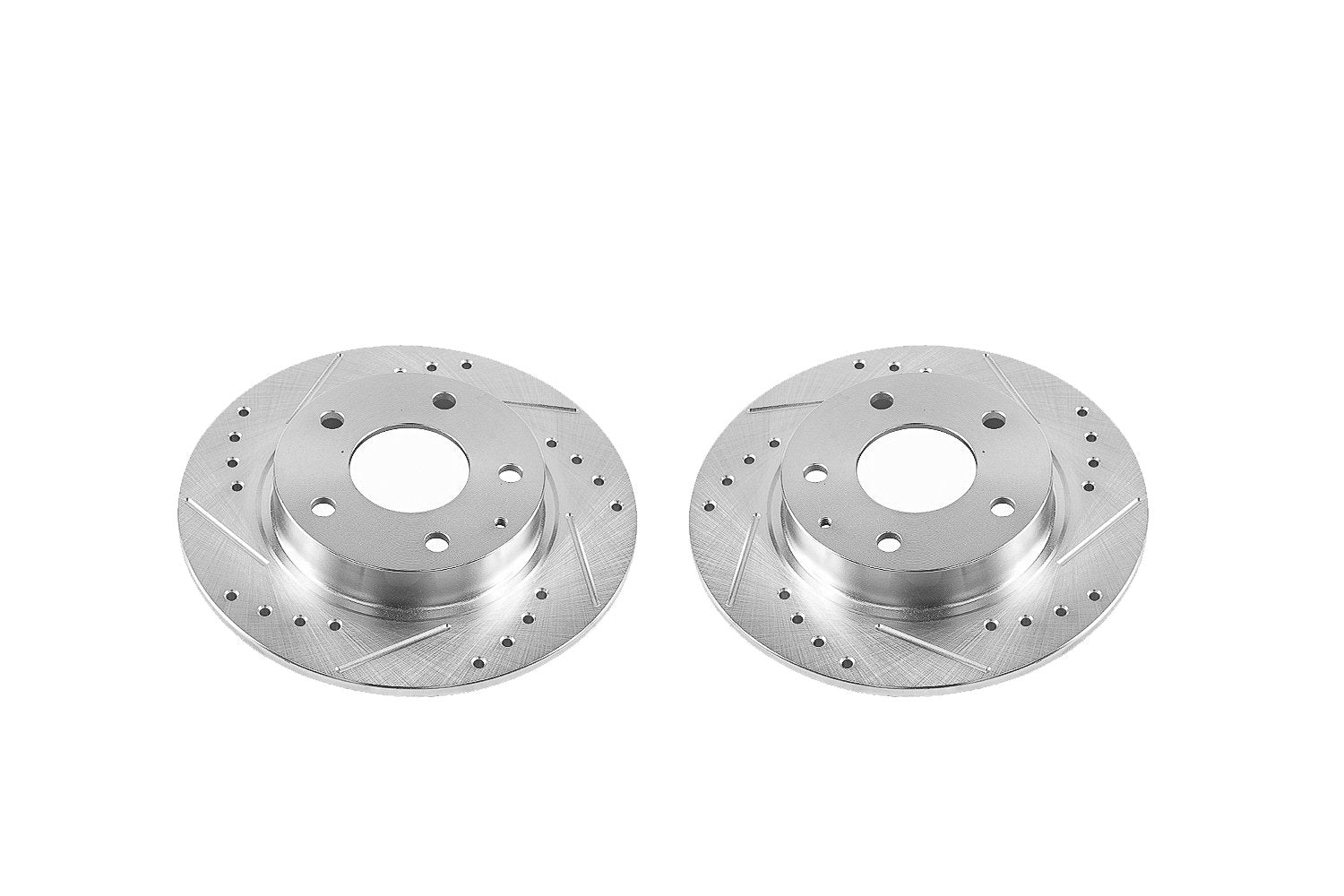 Power Stop Rear JBR1594XPR Drilled and Slotted Rotor Pair For Mazda 3 2014-2024, Mazda CX-3 2019-2021, Mazda CX-30 2020-2021, Mazda CX-30 2023 [Model Specific]