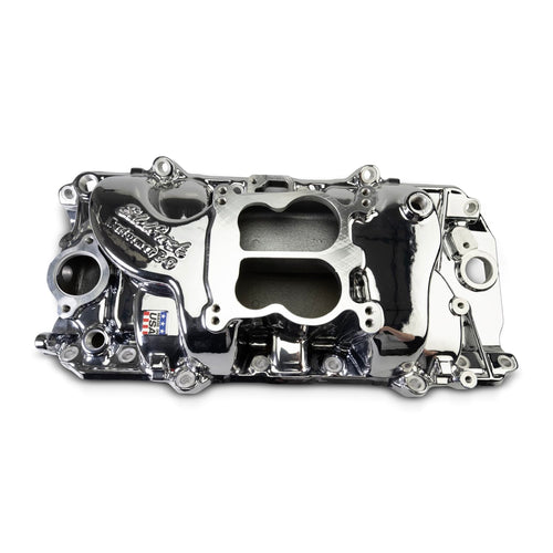 Edelbrock - BB CHEVY 396-454 OVAL PORT, INTAKE MANIFOLD, PERFORMER, CHROME PLASMA COATED (2161-CP)