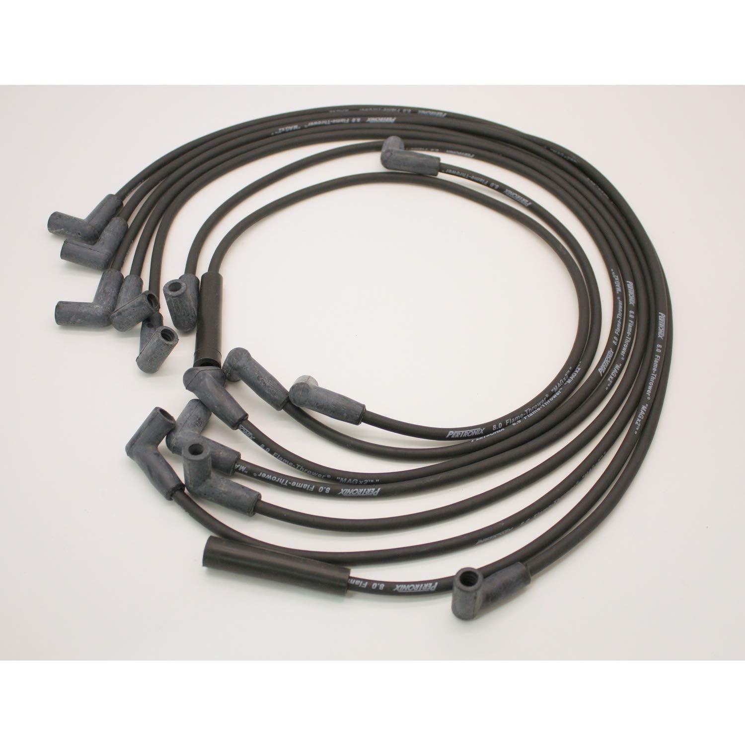 Black Pertronix 808207 Flame-Thrower Custom Fit 8mm 8 Cylinder Spark Plug Wire