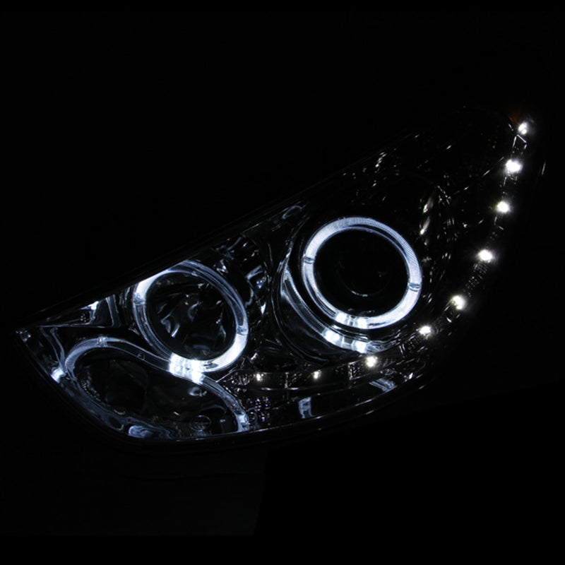 Chrome/Clear/Amber Halogen Projector Headlight AnzoUSA for Hyundai Tucson