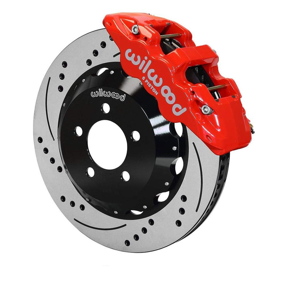 Front AERO6 Hat Kit,14.25, Drilled, Red