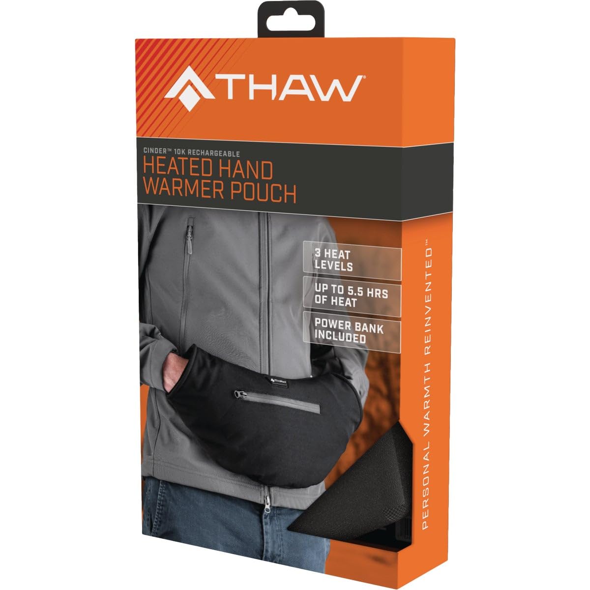 Cinder 10K THAW Rechargeable Heated Hand Warmer Pouch - 10K Power Bank