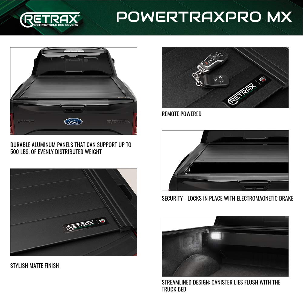 Retrax PowertraxPRO MX Retractable Truck Bed Tonneau Cover | 90245 | Fits 2019 - 2025 Dodge Ram 1500, Does Not Fit w/ Multi-Function (Split) Tailgate 6' 4" Bed (76.3")