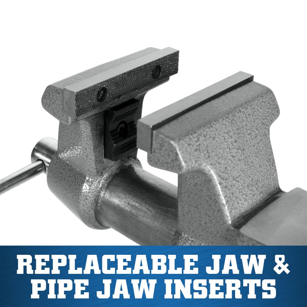 Wilton Pro Mechanics Bench Vise, 4-1/2" Jaw Width, 4" Jaw Opening, 3-1/2" Throat (Model 845M)